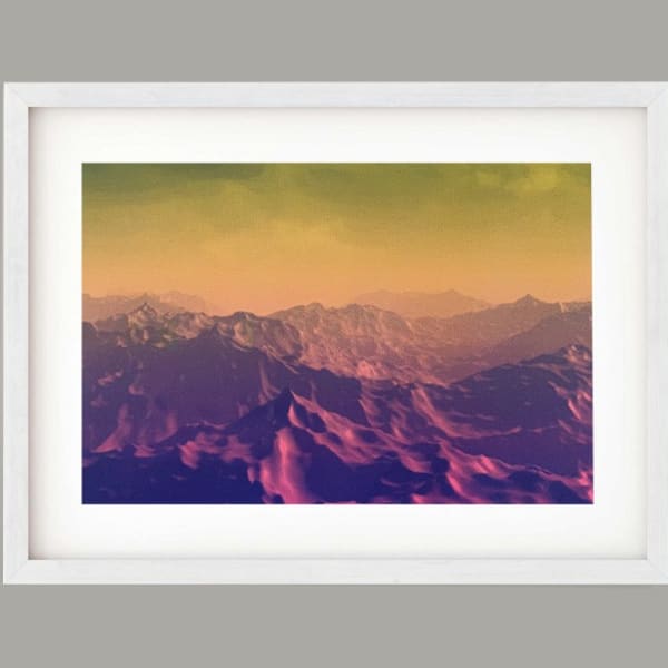 Unframed vibrant landscape print