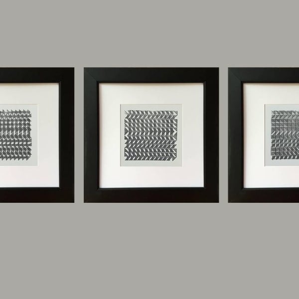 Unframed black and white contemporary minimalist print